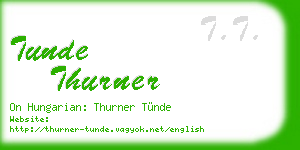 tunde thurner business card